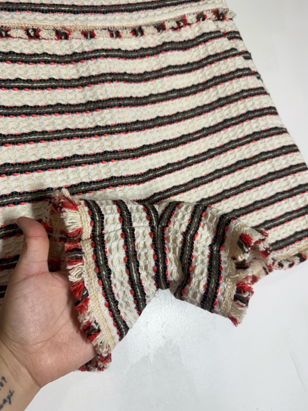 Zara Tweed Jacquard High Rise Shorts - Picture 5 of 6